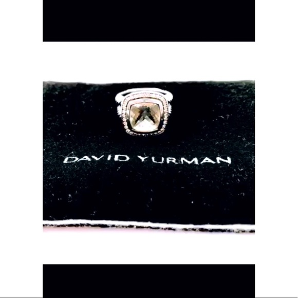 David Yurman Albion Ring with Prasiolite and Pave Diamonds - Picture 5 of 14